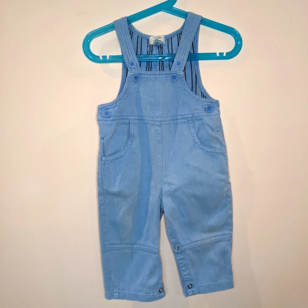 Vintage Izod x Lacoste Blue One-piece Romper Overalls 12 months